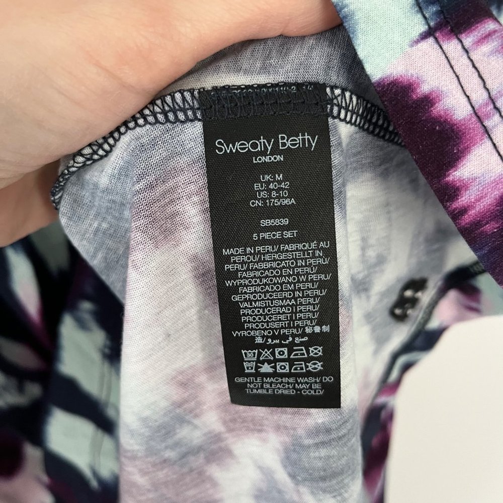 Sweaty Betty Easy Peazy Blue Flow Print Sustainable Vest Tank Top 8-10 - Picture 9 of 13